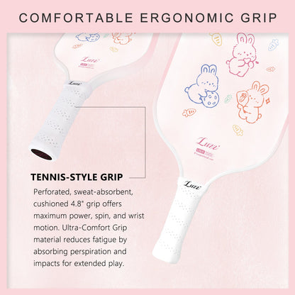 Luzzpickleball Bunny Blitz Original Paddle (16mm) T700 Carbon Fiber